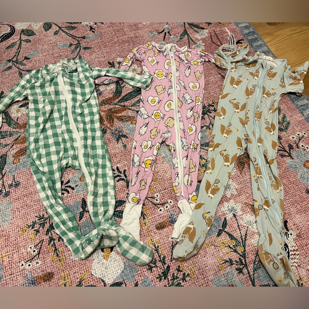 Footie Pajamas 12-18 & 18-24 months (3 sold as set) Angel Dear & Little Sleepies